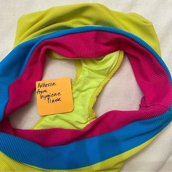 New! Beach Riot Heidi Retro Bright Color Block Ribbed Bikini Bottom 3932 - Picture 4 of 8